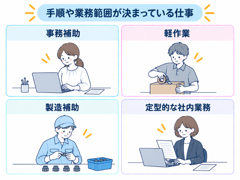 強迫性障害:手順や業務範囲が決まっている仕事
