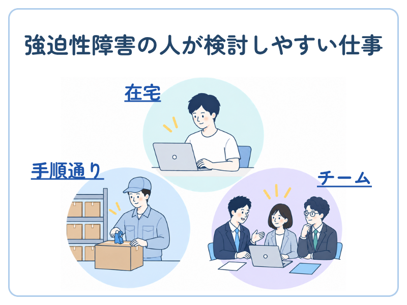強迫性障害の人が検討しやすい仕事